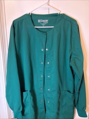 Grey's Anatomy Women's Hunter Green Scrub Jacket
